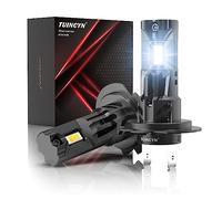 TUINCYN H7 LED Headlight Bulb, 80W 16000LM 6000K White Super Bright 1:1 Mini Size Wireless H7 Car Headlight Conversion Kit Halogen Replacement, Plug And Play No Adapter Required, 12V, Pack of 2