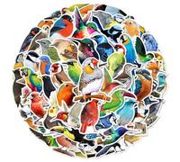 TUIOBUN 50PCS Colorful Bird Stickers for Helmet,Water Bottle,Car,Laptop,Luggage,Skateboard,Scrapbook,Phone, Bike,Waterproof Vinyl Animal Sticker,Adults Children Gift,Cute Cartoon Bird Graffiti Decals