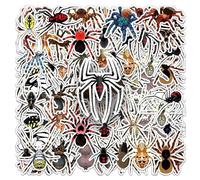 TUIOBUN 50PCS Spider Stickers for Car,Helmet,Skateboard,Water Bottle,Scrapbook,Luggage,Laptop,Bike,Cup,Guitar,Computer,Cartoon Scary Spiders Waterproof Stickers,Cute Decals,Gift for Adults Girls Boys