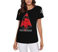 TUIOFET Women's Gary Singer Shirt T-Shirt for Women Casual Short Sleeve Top Tees Black XL