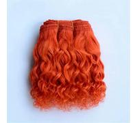TUITA Wool Hair Extensions 15cm Hair Wefts Orange Khaki Pink Brown Curly Doll Hair Wigs for BJD/SD DIY Handmande Doll Wigs