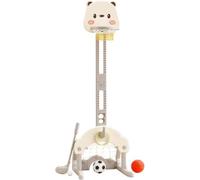 TUIYIDUO Mini Basketball Hoop for Kids 4 in 1 Heavy Duty Abrasion Resistant | Bass Ball Stand Set, Width 17.3 x Depth 18.9 x Height 56.5 inches (44 x 48 x 142.6 cm), Stable, Portable, Basketball, Soccer