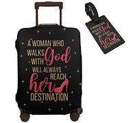 Tuizumy Travel Suitcase Protector African American Girl Elastic Protective Washable Luggage Cover With Concealed Zipper Suitable For 18-32 Inch, Color-5-2, S (for 18--21 inch luggage)