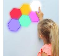 Tujoe 6 Hexagonal Touch Sensitive Lights LED Wall Panels Sensory Lights for Autism, Home, Living Room, Bedroom