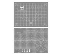 Tujurich Self Healing Cutting Mat, 12" x 9", Double-Sided Rotary Cutting Mat for Sewing, Quilting, Scrapbooking, Fabric & Craft Cutting Board (A4), Gray