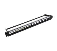 TUK 24 Port Unloaded Patch Panel for Keystone & Panel Mount Keystone Jacks