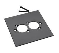 TUK Black Aluminium Wall Faceplate D-Series Compatible Double 2 Gang Hole