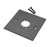 TUK Black Aluminium Wall Faceplate D-Series Compatible Single 1 Gang Hole