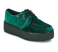 TUK Casual Shoes VIVA HIGH CREEPER in Green 3 / 4