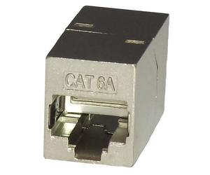 TUK - Cat6A Shielded Inline Coupler, Silver