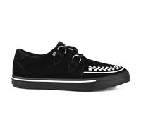 TUK Footwear TUK Pointed Creeper Sneaker Black White Suede Platform Shoes - A9182 - Black/White - UK 3 | EU 36 | US 6