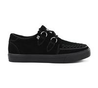 TUK Footwear Unisex Pointed Creeper Sneaker - Leather Goth Platform Shoes with Skull & Bones Sole