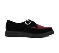 TUK Footwear Unisex Pointed Creepers - Leather Monk Strap Goth Platform Shoes