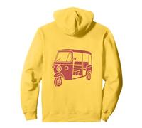 Tuk Tuk Cartoon Retro Peace Design for Travelers Pullover Hoodie