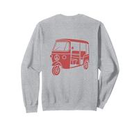 Tuk Tuk Cartoon Retro Peace Design for Travelers Sweatshirt
