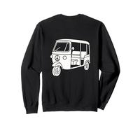 Tuk Tuk Cartoon Retro Peace Design for Travelers Sweatshirt