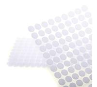 TUKA 675 Pairs x 10 mm Stick On Coins, Coins Dots, Magic Sticky Self Adhesive, Hook & Loop Round Pads Craft Tape, 675 Hook & 675 Loop, TKB5125 White