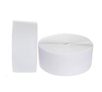TUKA 82 Feet x 100mm Hook and Loop Sew On Tape, 25 Meter (25m Hook and 25m Loop), Width 100 mm, Back Side Not Adhesiv, Sew on Hook & Loop Tape, TKB5035 White