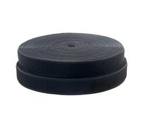 TUKA 82 Feet x 20mm Hook and Loop Sew On Tape, 25 Meter (25m Hook and 25m Loop), Width 20 mm, Back Side Not Adhesiv, Sew on Hook & Loop Tape, TKB5004 Black