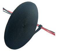 TUKA Cable Tie 10M x 20mm Reusable Cuttable, Cords Tidy Wrap Tape, Easy Fastening Wire Organizer Cable Tidy, self-gripping Cable Management Wrap Tape Hook & Loop Straps, TKB5012 Black