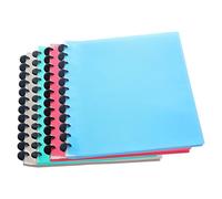TUKA-i-AKUT 4pcs A4 PP Spiral Display Book - 40 Transparent Pockets Holding 80 Sheets Each, Solid Projekt Folder Display Folder and Spiral Presentation Book - 4er Pack in 4 Colors TKD8029 Bunt