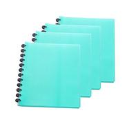 TUKA-i-AKUT 4pcs A4 PP Spiral Display Book with 40 Transparent Pockets, Solid Polypropylene Folder, Spiral Presentation Book, 4er Pack, TKD8029 Green