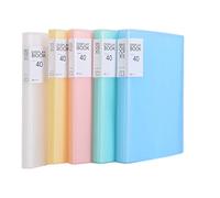 TUKA-i-AKUT [5X] PP Display Book A4 Totally 200 Transparent Pockets (5x40), Solid Polypropylene Presentation Book Projekt Folder Display Folder, Translucent Cover, 5er Pack in 5 Colors TKD8018-5x