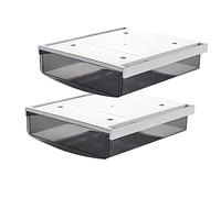 TUKA-i-AKUT Under Desk Drawer 24x21x8cm, Self Adhesive Drawer Tray Hidden Underbench Storage Box Organizer, Black TKD8607