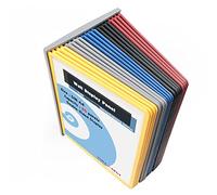 TUKA-i-AKUT Wall Display Panel System 20 Panels A4, Wall Lectern Display Panel Display Board System, for Storing Consultation and Presentation Documents. Assorted Colours, TKD8222-20x Bunt