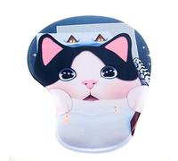 TUKA Mouse Pad with Designed Cute Cartoon Animals, Anti-Fatigue Mice Pad with Comfortable Gel filled Wrist Rest Gel Support, Ergonimic Mouse Mat Wrist Support Pad, TKC5100 bulkcat