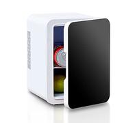 TUKAILAi Mini Fridge 4L Portable Compact Fridge with Glass Panel Door, AC/DC Power Quiet Cooler & Warmer for Skincare Food Drinks, Small Fridges Low Noise Quite for Bedroom Car Office Travel, Black