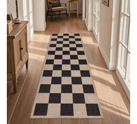 TUKDAK Boho Runner Rugs for Hallway Non Slip 60x180cm, Woven Runner Rugs for Kitchen, Braided Absorbent Long Floor Carpet, Washable Floor Mat for Entryway, Entrance, Bedroom, Hall