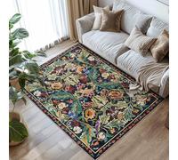 TUKDAK Washable Area Rug for Living Room 120×180cm, Dark Blue Boho Soft Bedroom Rug Non-shedding Non-slip, Short Pile Animal Floor Carpet for Kitchen Office Bathroom Kids Nursery Room