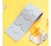 TUKE 3D Cake Lace Mold Fondant Silicone Mold Lace Mat Embosser Texture Silicone Mould Fondant Chocolate Stencil Border Bakeware Cake Decorating (G_ Star)