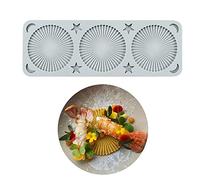 TUKE 3D Hollow Lace Fondant Molds Fruits Leaf Shape Lace Mat Party Cake Decoration Tool Cupcake Mat Silicone Molds for Polymer Clay Chocolate Baking Gummy Mould (Shell_10.96x3.88x0.2inch_O)