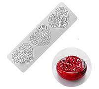 TUKE 3D Hollow Leaf Lace Fondant Mold, Flower Mold for Candy, Chocolate, Sugar, Crafts, Cake Decoration, Cupcake (F Love_9.5 x 3.1 x 0.1 inches)