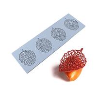 TUKE 3D Hollow Leaf Silicone Candy Mold Chocolate Baking Molds for Lace Mold Baking Gummy Sugar Craft Cake Party Pastry Fondant Moulds Polymer Clay Mould
