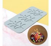 TUKE 3D Leaves Silicone Molds Flower Cake Fondant Mat Bee Leaf Pastry Moulds Rose Impression Chocolate Hollow Lace Mold (Leaf_8.2x3.8x0.12inch_I)