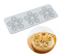 TUKE Lace Molds for Cake Decorating 3D Leaf Silicone Molds for Baking Gummy Molds Clay Fondant Molds Lace Mats Flower Honeycomb Bee Pattern for Sugar Chocolate Polymer (Flower_11.4x4x0.12inch_O)
