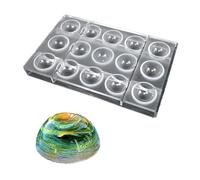 TUKE Polycarbonate Chocolate Mold Candy Maker Mold for Chocolate, Candy, Soap - Professional Baking Tools - BPA-Free, Durable & Reusable (C_ Semi-Circle)