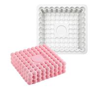 TUKE Square Shaped Silicone Mold Soap Silicone Molds Cake Fondant Baking Molds for Baking Chocolate French Dessert Candy Ice Cube Soap (Square K)