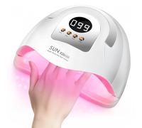 TUKEFEV UV Nail Lamp LED Gel Nail 4 Timers Sensor 380W Dryer with 81 Pack Lamp Beads Ideal for Home Salon Fast Technology for Perfect Nail Tools Portable Curing Lamps