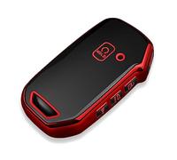 Tukellen for Kia Key Fob Cover,Special Soft TPU Key Case Cover Protector Compatible with Cerato Ceed Forte NIRO Sorento Seltos Sportage Soul Telluride Remote/Smart Key,Key Shell-Red