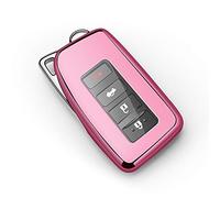 Tukellen for Lexus Key Fob Cover Premium Soft TPU Full Protection Key Shell Key Case Compatible with Lexus ES is GS NX LS RX RC 300h 350 200t 250 300 F 450h 460 600h Smart Keyless Fob Remote Key-Pink
