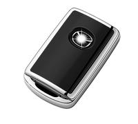 Tukellen for Mazda Key Fob Cover 360 Degree Full Protection Key Case Key Shell Compatible with 2019-2025 Mazda 3, Mazda 3 Hatchback, 2020-2025 Mazda CX-5, CX-30, CX-9-Silver