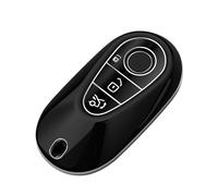 Tukellen for Mercedes Benz Key fob Cover,Special Soft TPU Key Case Key Shell Protector Compatible with 2020-2022 Mercedes Benz S-Class G-Class E-Class-Black