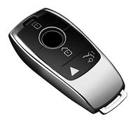 Tukellen for Mercedes Benz Key fob Cover,Special Soft TPU Key Case Protector Compatible with 2017-2023 E-Class 2018-2021 S-Class 2019-2023 A-Class C-Class G-Class-Silver