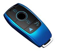 Tukellen for Mercedes Benz Key fob Cover,Special Soft TPU Key Case Protector Compatible with Mercedes Benz 2017-2021 E-Class 2018-2021 S-Class 2019-2021 A-Class C-Class G-Class-Blue