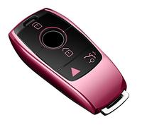 Tukellen for Mercedes Benz Key fob Cover,Special Soft TPU Key Case Protector Compatible with Mercedes Benz 2017-2021 E-Class 2018-2021 S-Class 2019-2021 A-Class C-Class G-Class-Pink