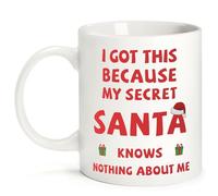 Tukeoo Secret Santa Gifts for Women，330ml Ceramic Coffee Mug, Funny Gifts for Women Men, Christmas Presents for Her Him Friends